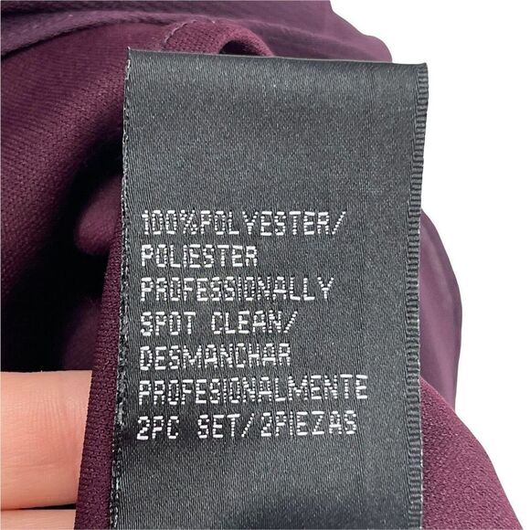 Purple Cocktail Dress Tiered Ruffle Beaded V Neck Mother Of The Bride Size 10 - Picture 7 of 7